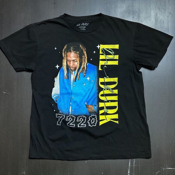 Lil Durk Official Merchandise 7220 Rapper Rap T-Shirt Black Men's Size Large - Picture 1 of 7